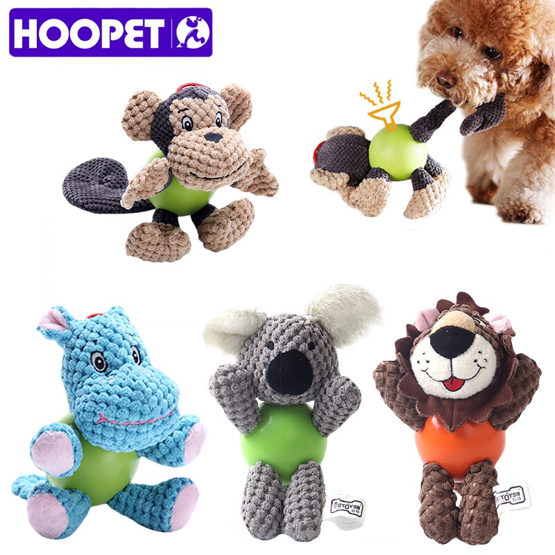 Hoopet hondenspeelgoed voor honden, puppy speelgoed voor grote honden, pluche piep, interactieve hondenbal