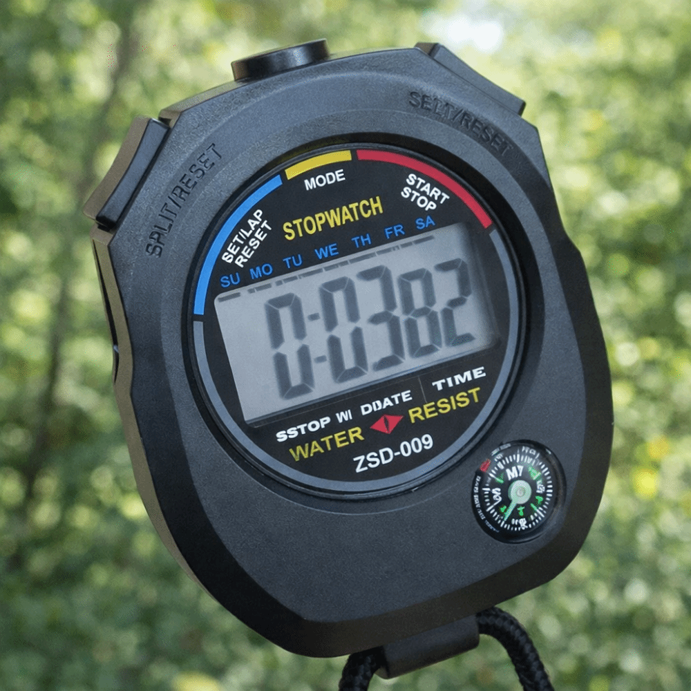 Großes Anzeige Elektronische Digitale Stoppuhr Handgehaltene Wasserdichte Sport-Stoppuhr mit Alarmfunktion Multifunktions-Chronograph-Timer