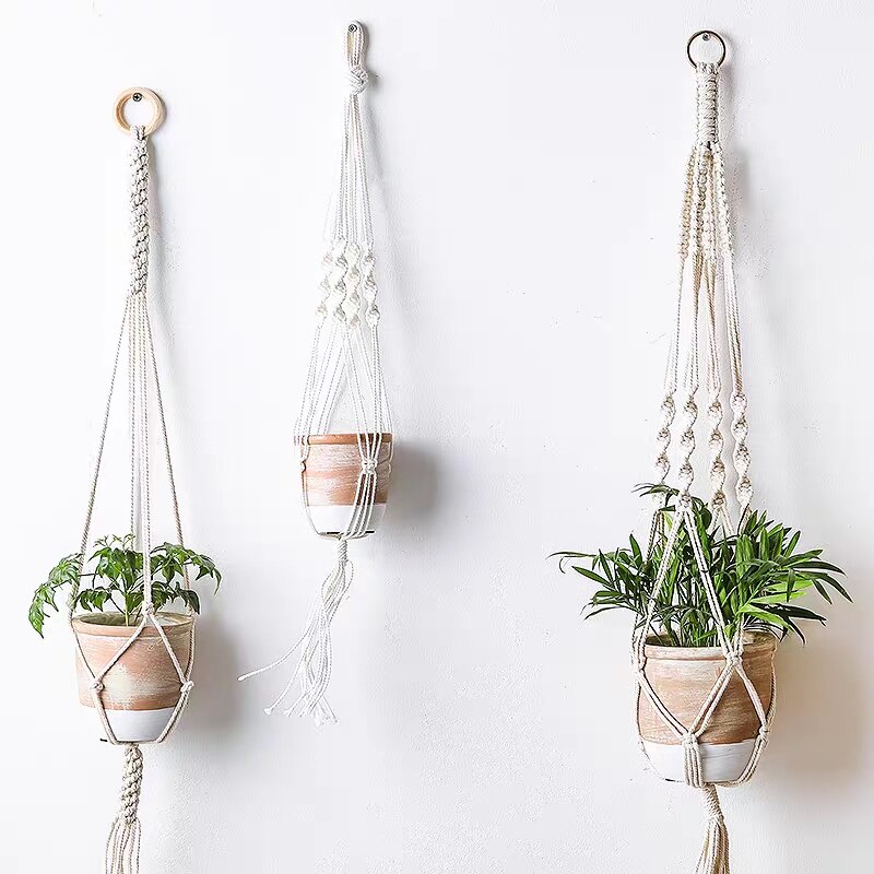 Macrame flower pot makrama macramé macetas colgantes macrame wall hanging planter makramee plant holder hanger