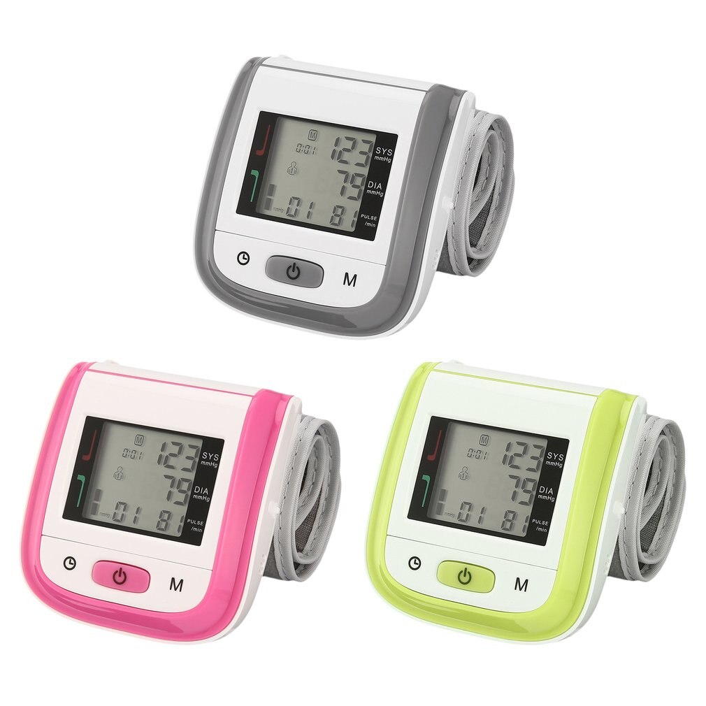 Automatic Wrist Monitor Large LCD Display Digital Sphygmomanometer Monitor Meter Tools