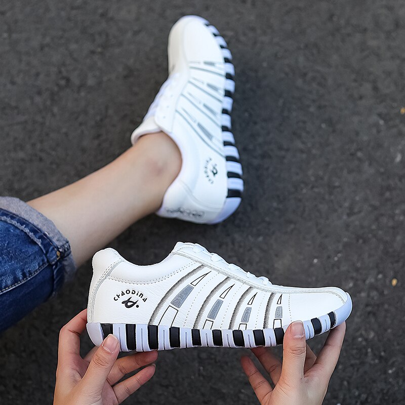 Kvinder sko dame bløde flade sko kvinder outdoor walking sneakers kvinder fritidssko zapatos de muje plus str.