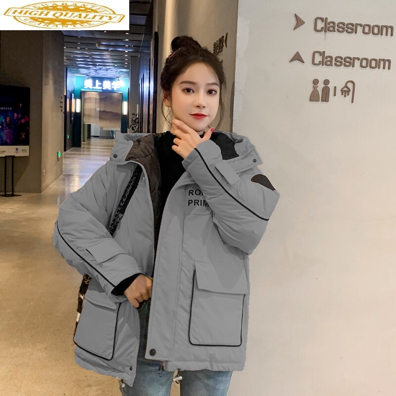 Chaqueta de Invierno Mujer Parka abrigo corto Mujer coreana Parkas con capucha chaquetas para Mujer Abrigos Mujer Invierno 8902-3 YY1488