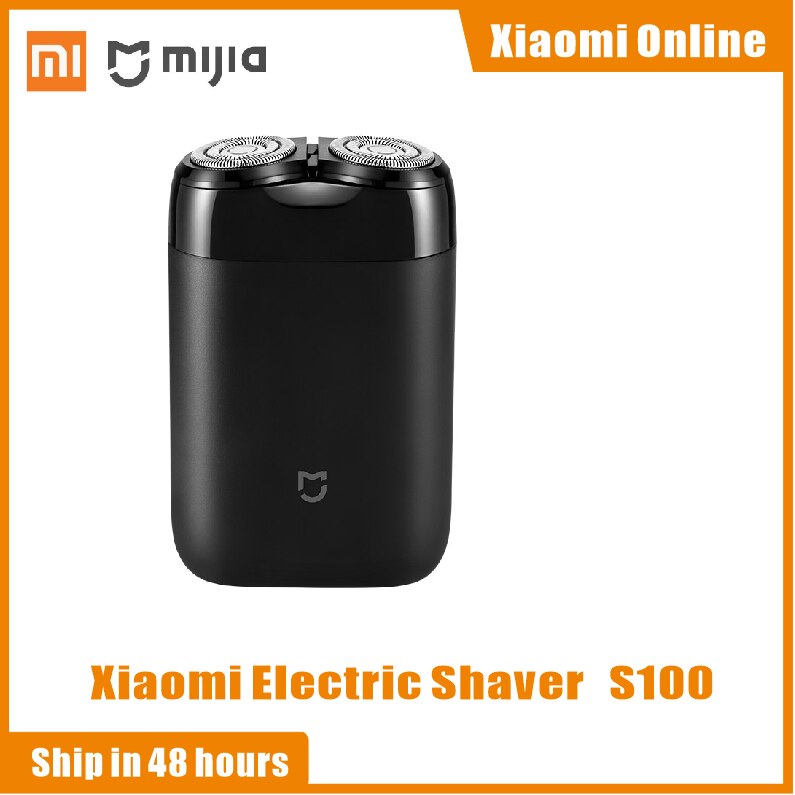 Original Xiaomi Mijia S100 Electric Shaver 2 Floating Head Portable Waterproof Razor Shavers USB Rechargeable Steel Mens: S100