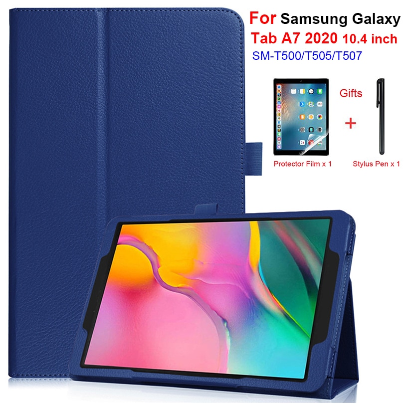 PU skórzane etui do Samsung Galaxy Tab A7 SM-T500 T505 odwróć stojak etui Tablet Fundas dla samsung galaxy tab A 7 10.4 2020 przypadku