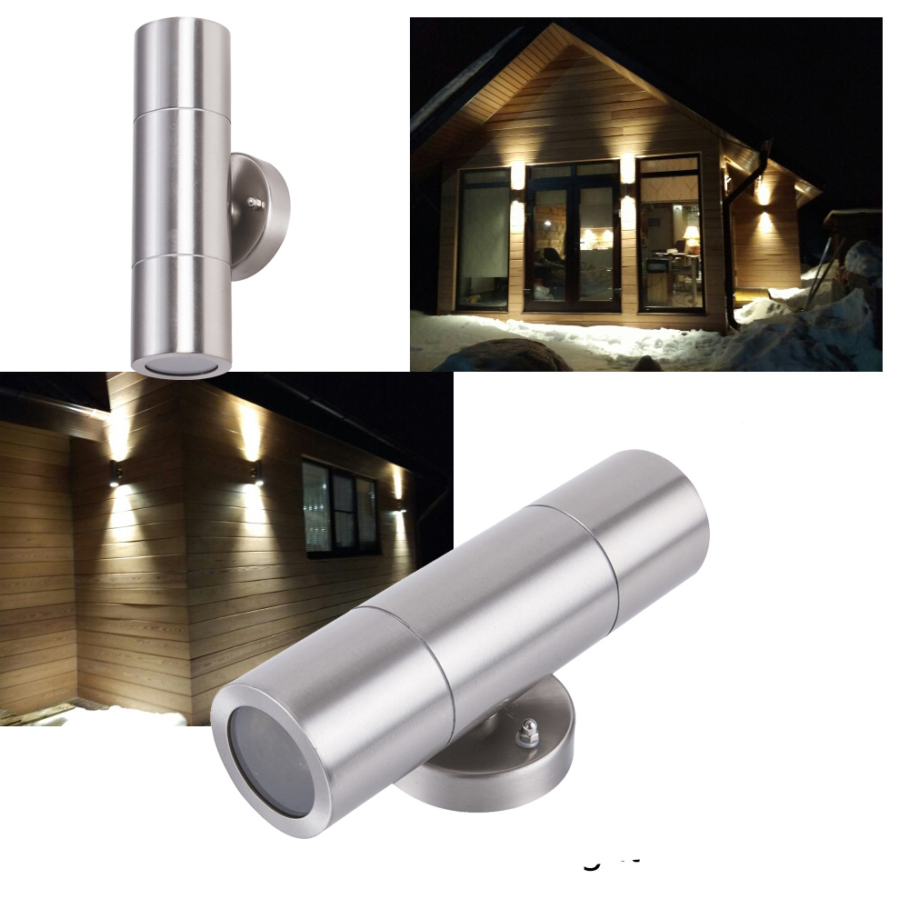 Rustfritt stål ledet vegglampe utendørs ledet vegglampe opp og ned verandalys ledet 10w brakett lampe (til side 5w)