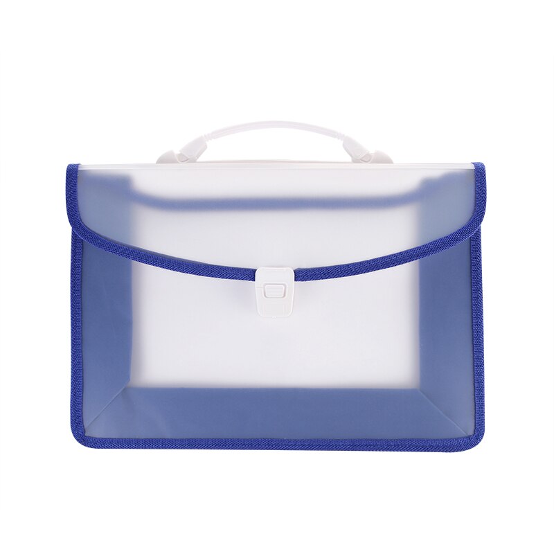 Large capacity A4 File Folder Document Bag Business Briefcase Paper Storage Organizer Bag Stationery School Office Supplies: blue
