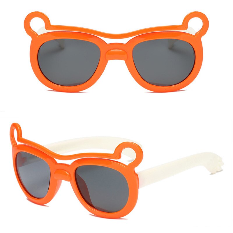 OLOEY Cute Bear Polarized Kids Sunglasses Boys Girls Baby Infant Soft Frame Sun Glasses Eyewear Children Shades UV400 Gafas