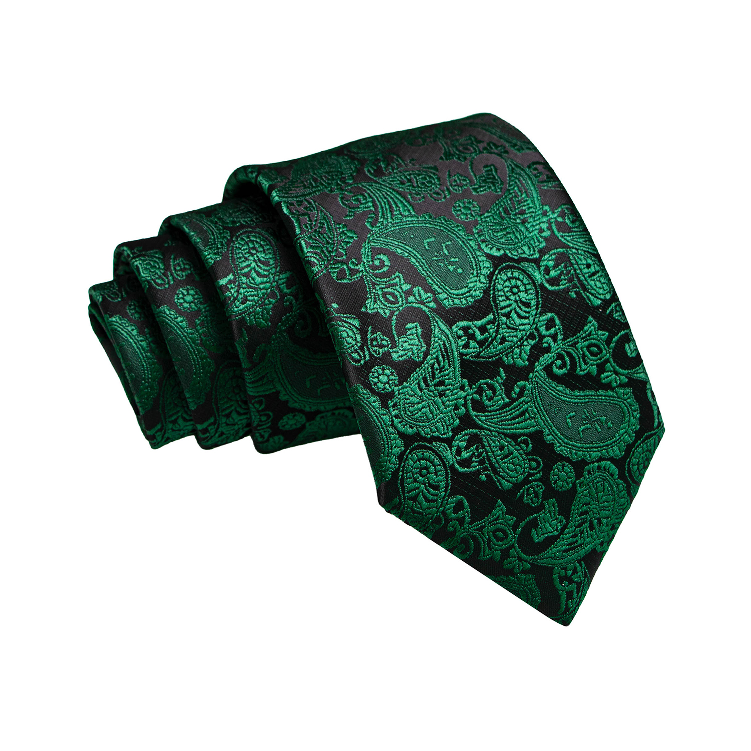 Corbatas de Cachemira azul y verde para hombre, corbata de seda de lujo de 8cm de ancho, gemelos cuadrados de bolsillo, conjunto de clips de corbata, de Navidad para hombre
