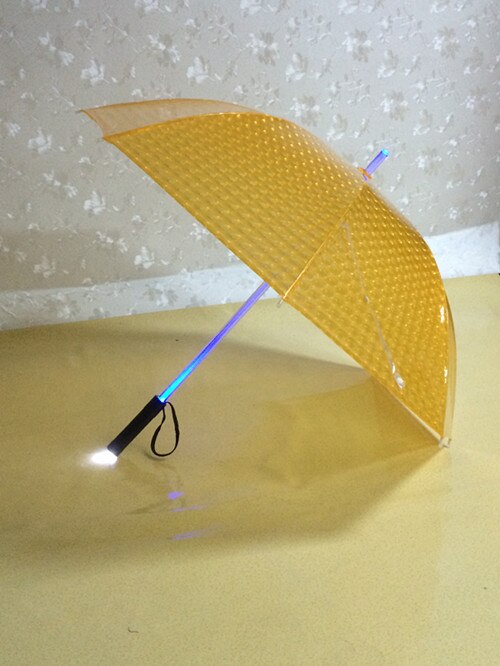 LED Umbrella Light Up Transparent Umbrellas Flash Night Protection Safe Child