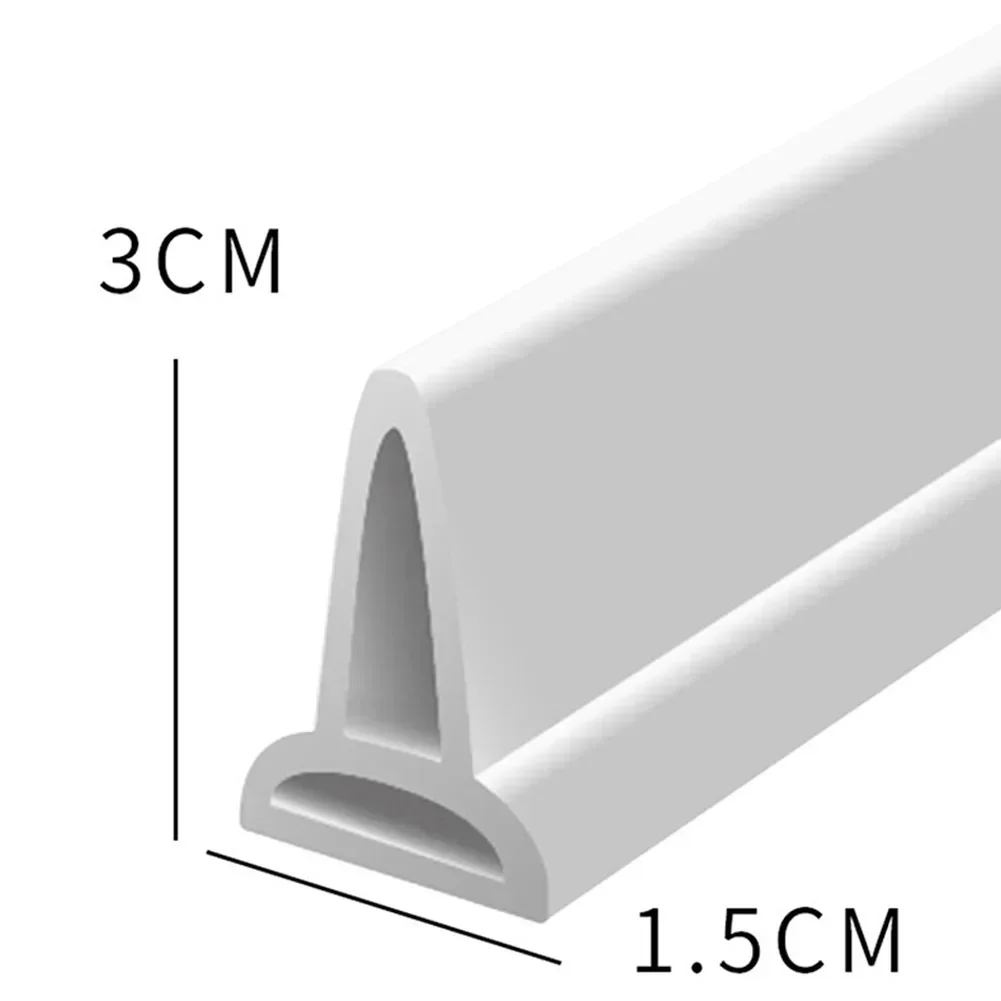 Silicone Water Barrier Bathroom Kitchen Floor Retaining Waterproof Barrier Bendable Countertop Waterstop Strip: light green