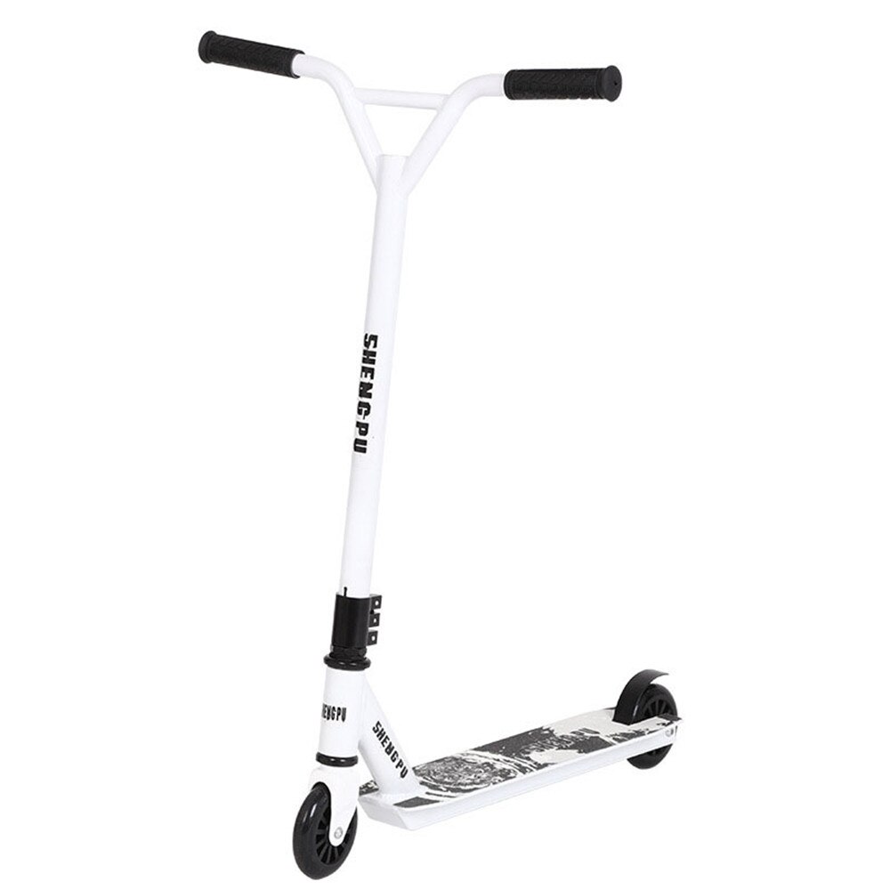 Pro Stunt Scooter Kick Scooter Adult High Speed Freestyle Skatepark Aluminum Alloy Pro Scooter JL-ST01: White