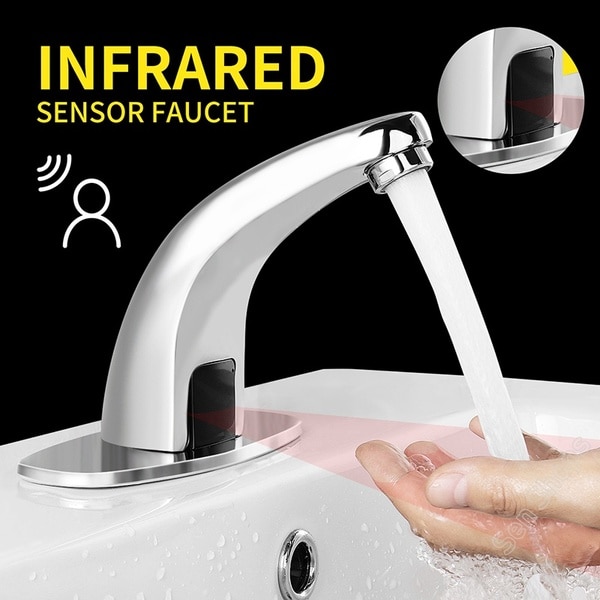 Sink Faucets Water Tap Automatic Infrared Sensor Faucet Deck Mount Smart Touch Hands Free Inductive Water Tap Kitchen torneira