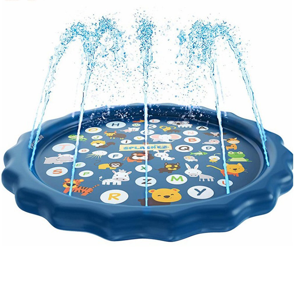 170 cm Summer Outdoor Spray Water Cushion PVC Inflatable Spray Water Toys for Children Play Water Mat Beach Lawn Sprinkler Pads: Deep Blue