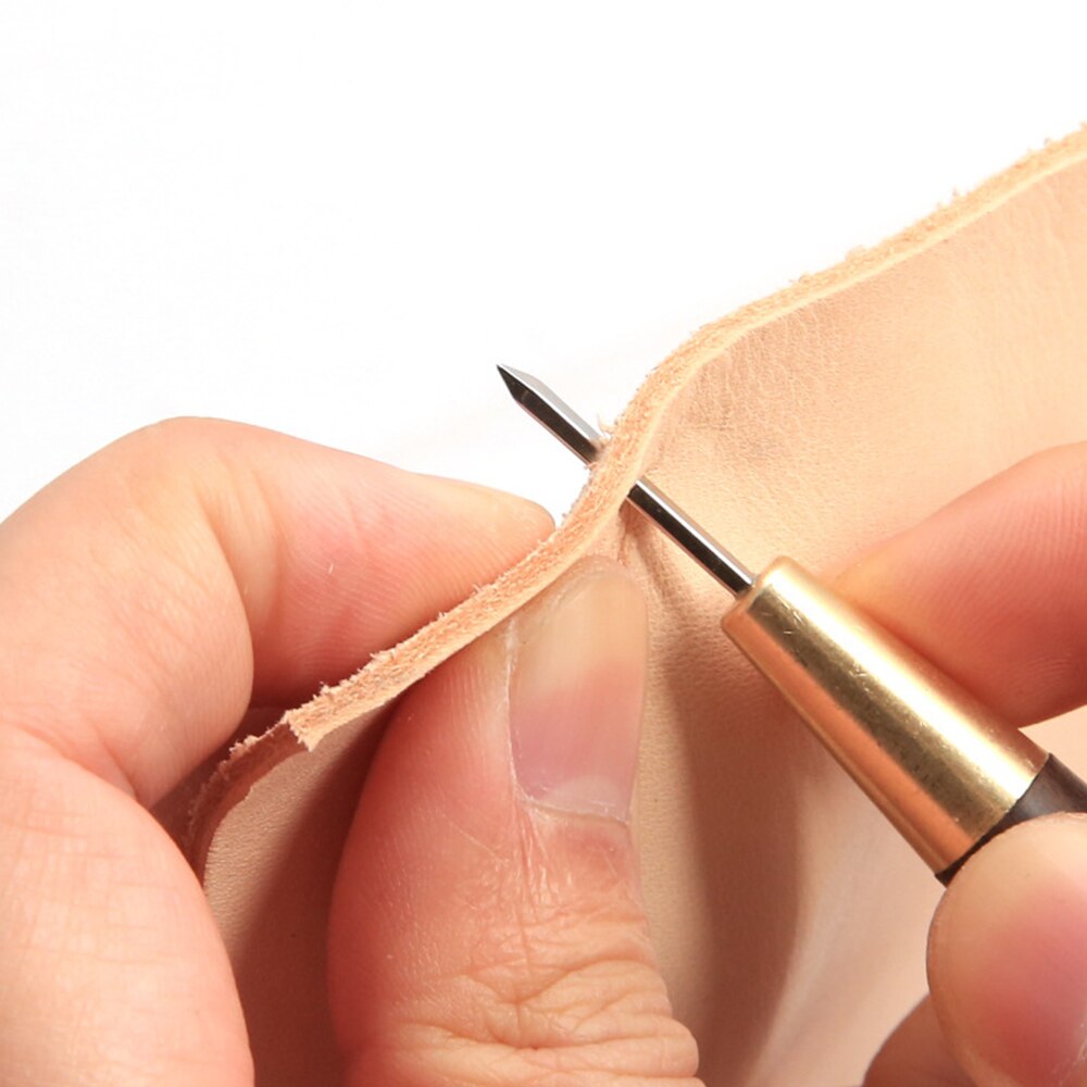 Stitching Awl with Diamond Shape Blade cutter cutting leather cut with good wooden handle leather craft DIY awl