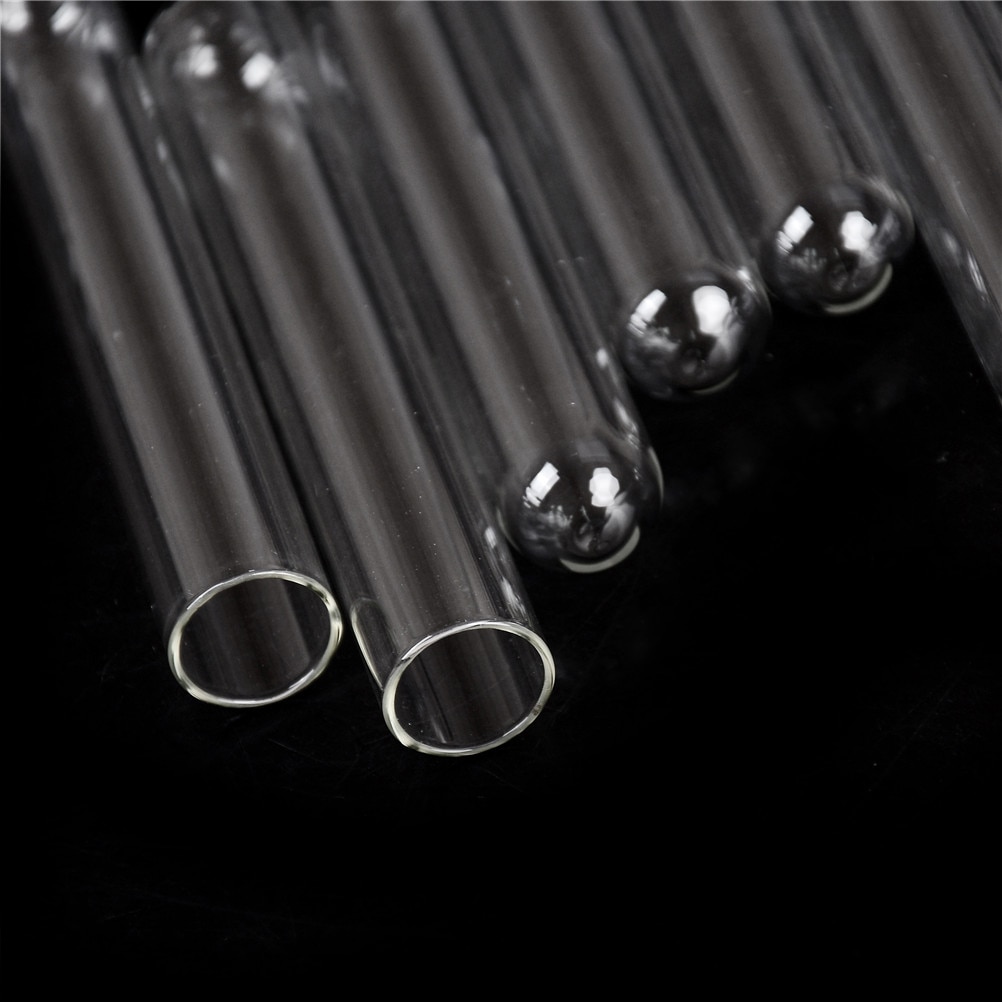 10pcs 4 Inch Long Thick Wall Test Tube 100mm Pyrex Glass Blowing Tubes