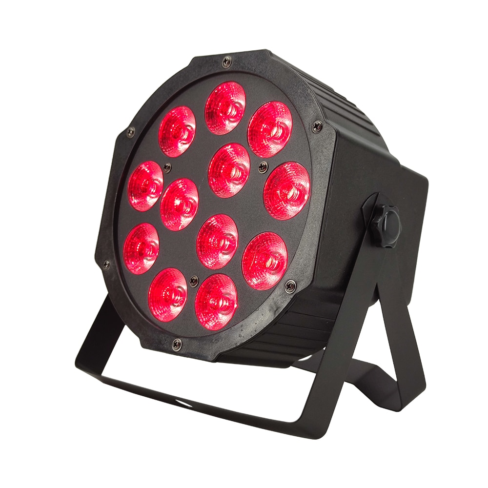 Scene par 12 x 12w led par lys rgbw 4 i 1 flad par lys dmx 512 disco lys fuld farve