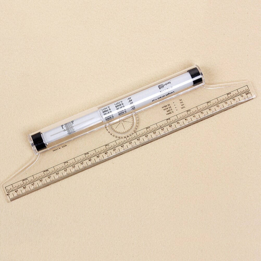 Multi-purpose Plastic parallel Rolling rulers universal foot chiban angle ruler balancing scale drawing measurement tool