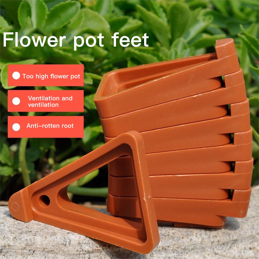 12 Stuks Plant Pot Voeten Stand Tuin Bloempotten Driehoek Onzichtbare Low Profile Bloempot Voeten Tuin Plant Pot Voeten riser Outdoor
