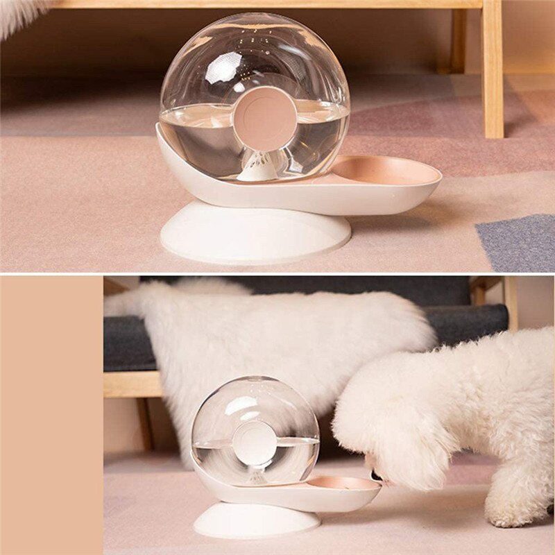 Distributeur d'eau en forme d'escargot 2,8 l pour animaux de compagnie, eau filtrée automatique pour chat ou chien, grande capacité, filtre en Fiber haute, antidérapant en coton