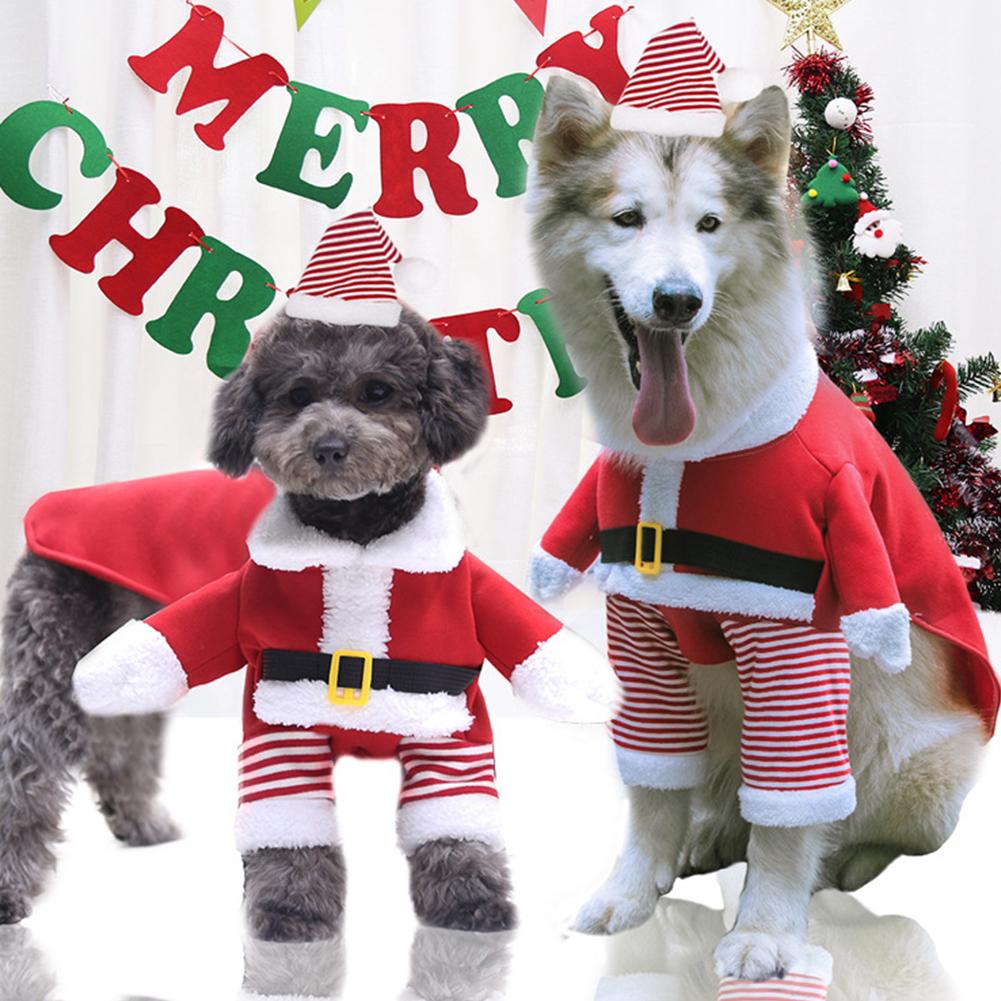 Kleine Grote Honden Huisdier Kat Leuke Kerst Kerstman Kleding Warme Outfit Kostuum Voor Pet Kleding Voor Kleine Middelgrote Grote hond