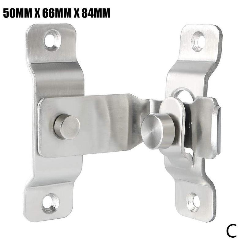 Steel 90 Degree Right Angle Door Latch Hasp Bending Latch Barrel Bolt With Screws For Doors Buckle Bolt Sliding Lock: C