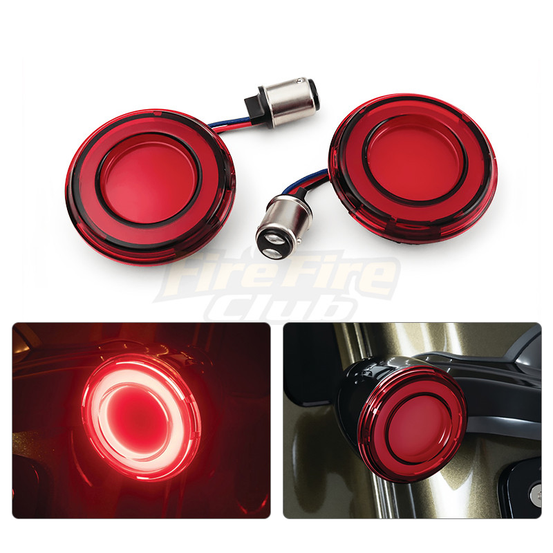 Motorrad Vorderseite LED Vorderseite Blinker Umbauten 1157 Kugel Stil Für Harley touren ausbrechen CVO Straße gleiten Fett Junge Softail