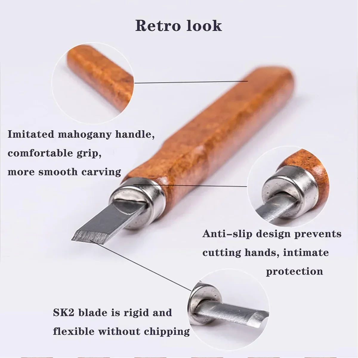 12 Piece Set Of Soft Wood Carving Knife Set Art Carving Knife Set Suitable For DIY Carving Carpenter Experts And Beginners