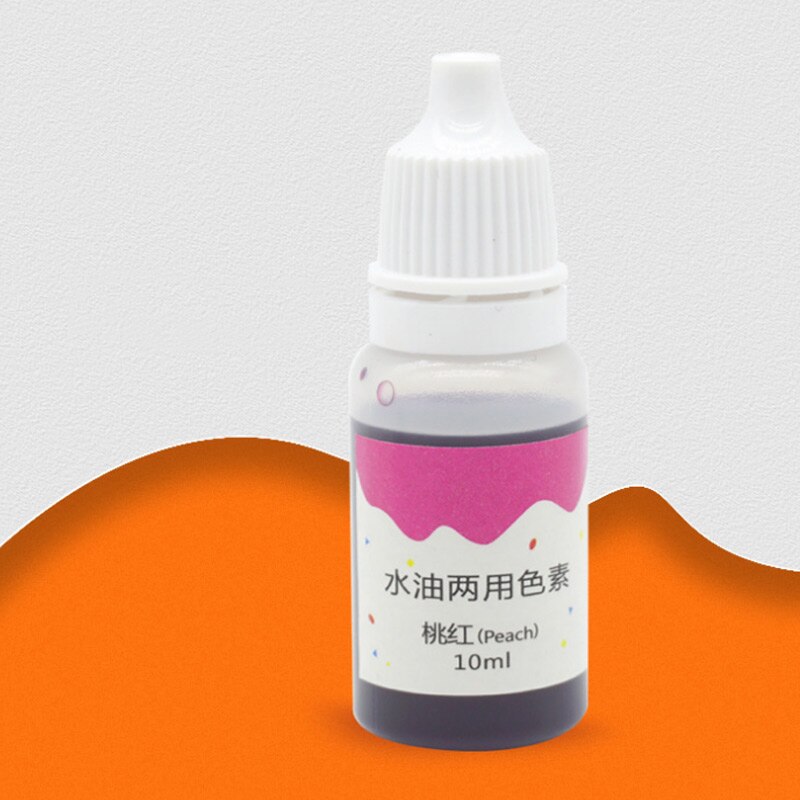 10ml Handgemachte Seife Farbstoff Pigmente Basis Farbe Flüssigkeit Pigment DIY Manuelle Seife Farbstoff Werkzeug Bausatz MK: Pfirsich rot