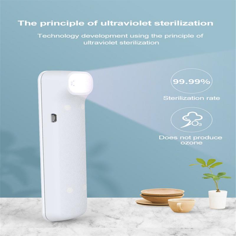 LED UVC Disinfection Lamp Car Small Ultraviolet Lamp Mobile Pet Portable Sterilizer USB Rechargeable Car Air Purifiers Car Light