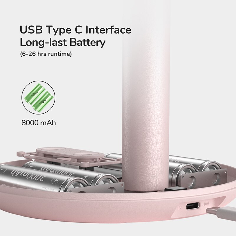 Jisulife Bureau Ventilator Ventilador Portatil Telescopische Vouwen Ventilator Voor Thuis Office 8000Mah Usb Stille Oplaadbare Vloer Fan