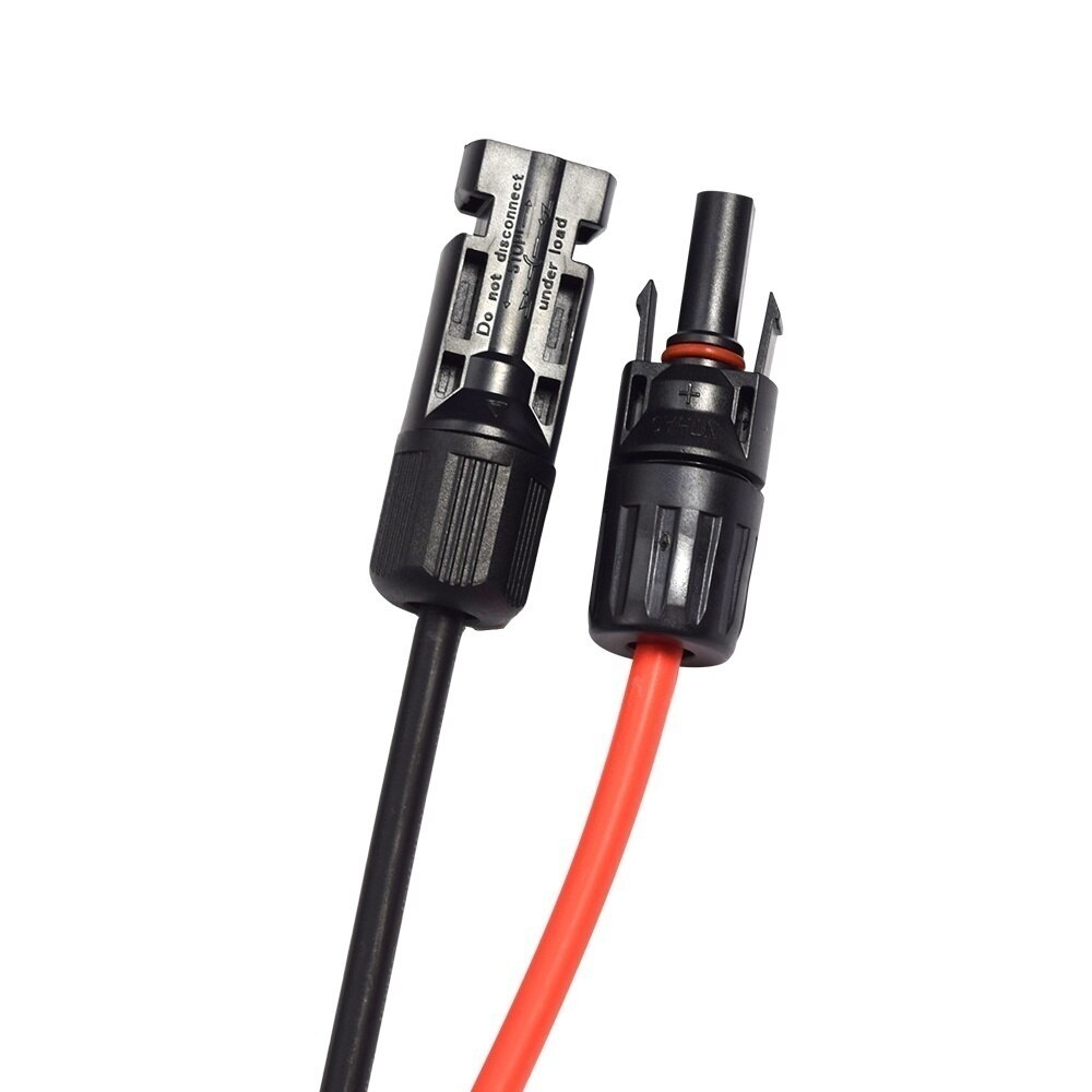 11AWG Solar Cables with male and female connector Black plus Red Solar Panel Connection Extension cable one pair