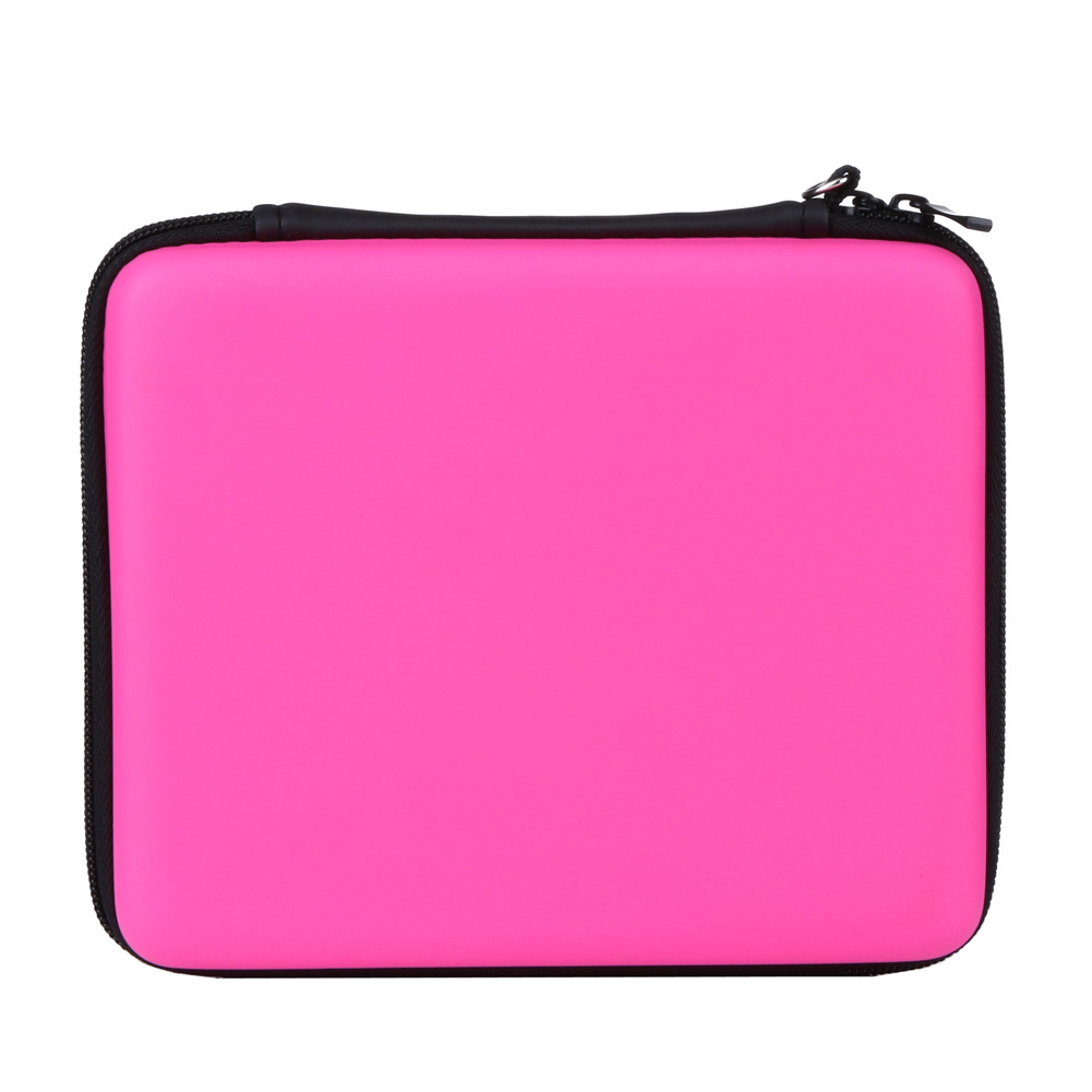 for Nintendo 2DS Case Game Card Shell Cover Bag Hard EVA Storage Zip Case Protective Holder Game Card Shell: Pink