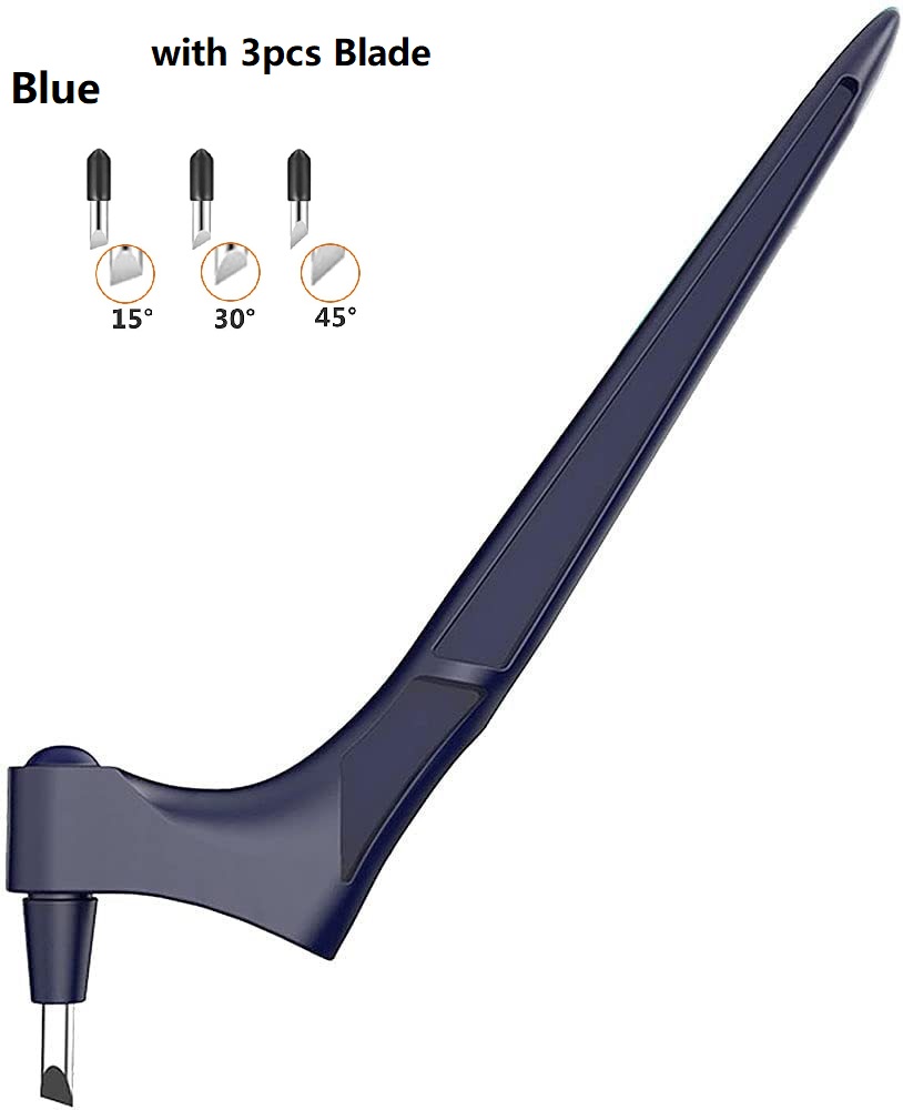 DIY Craft Snijgereedschappen Houtsnijwerk Cut Pen Art Craft Tool met 360-staal roterend mes Veiligheidssnijder Papier: Army Green