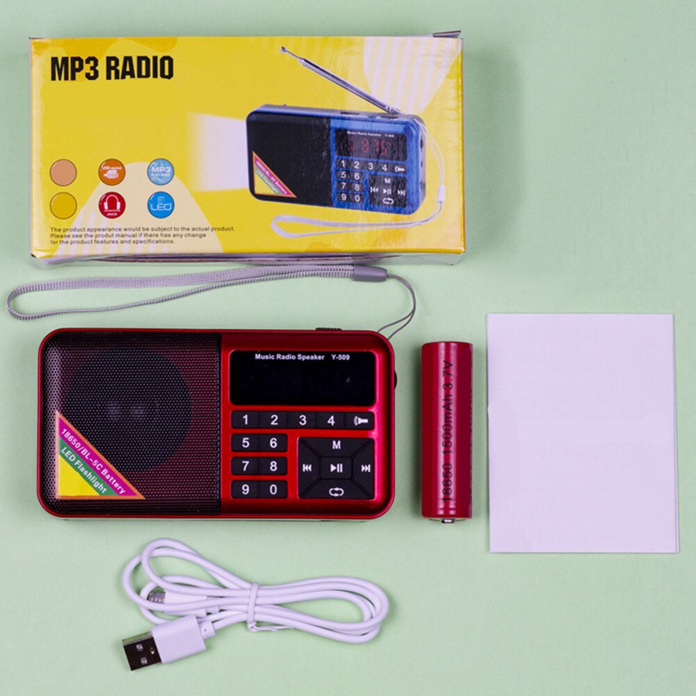 Draagbare Radio voor Oudere Multi Functionele Media Speaker MP3 Muziekspeler