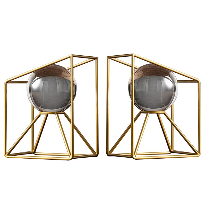 Eenvoudige Crystal Ball Boek Door Boek Stand, Transparant Glas Art Decoratie, Kantoor Decoratie Boekensteun: Default Title