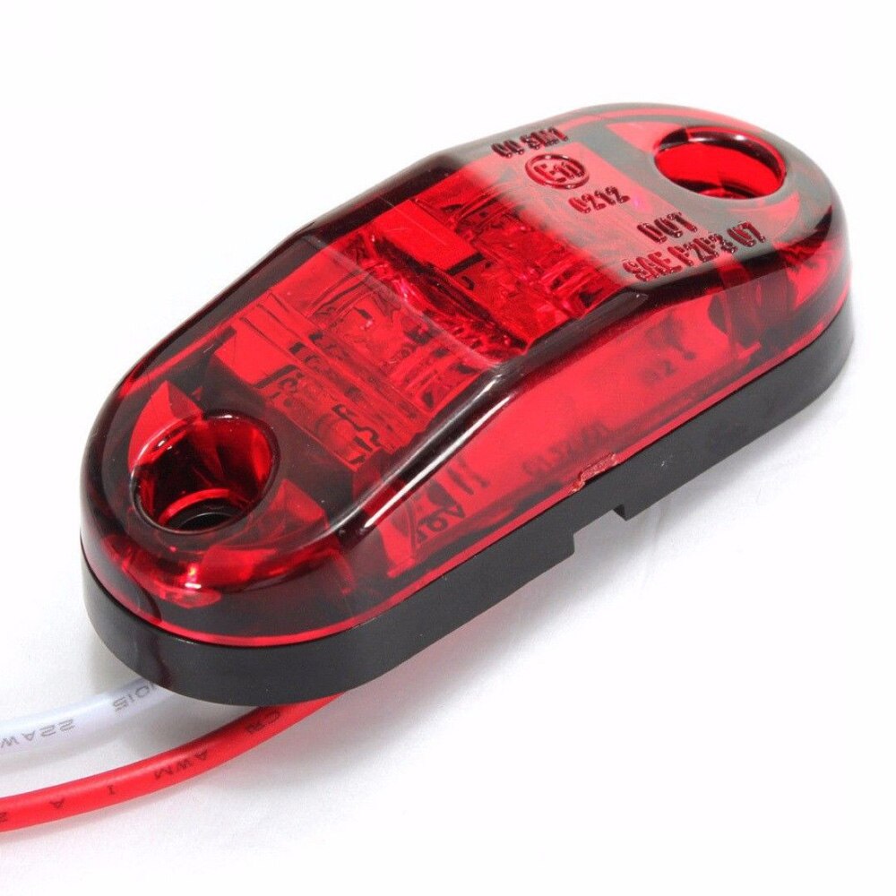Vehicles 12V Mount Rear Indicator Side Marker Light Parking Clearance Truck IP65 Surface 2 Diode Oval Brand