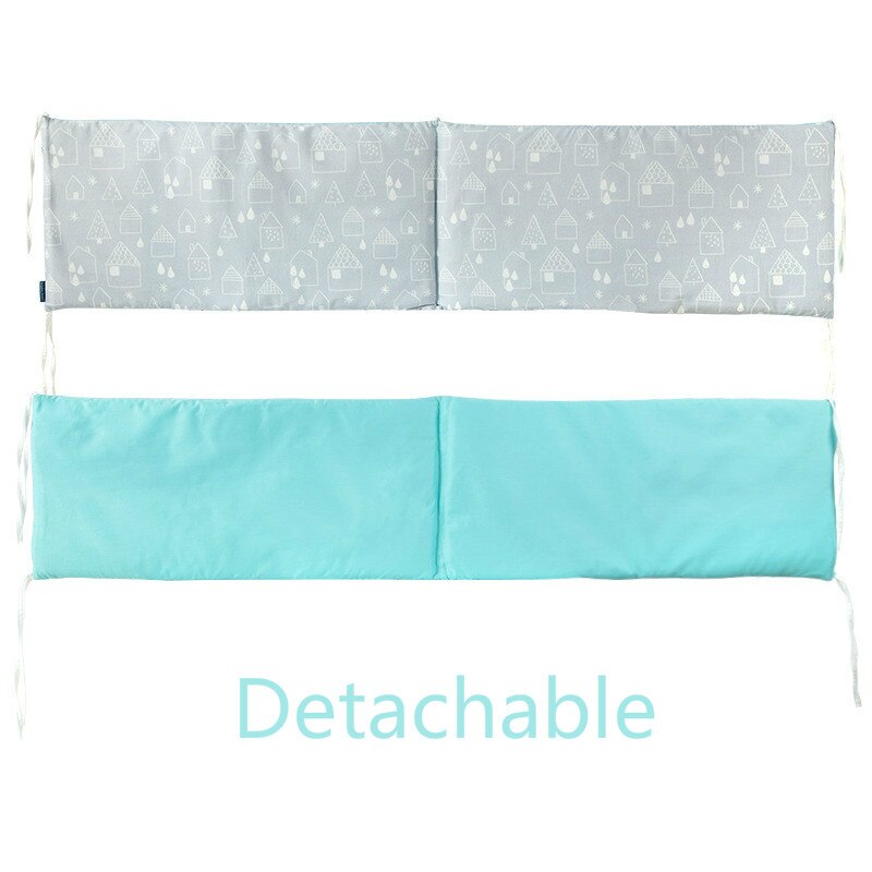 Baby Bed Bumper L-Vormige Katoen Gewatteerde Baby Wieg Zuigeling Bebe Nest Protector Cot Bumper Kamer Decoratie Enkel Stuk 120*30 Cm: House(L)