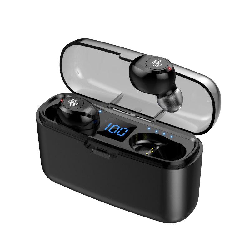 Bluetooth Kopfhörer F9 TWS 5,0 Drahtlose Touch Control Stereo Drahtlose Ohrhörer Headset Mit Power Bank Headset für IPhone Android