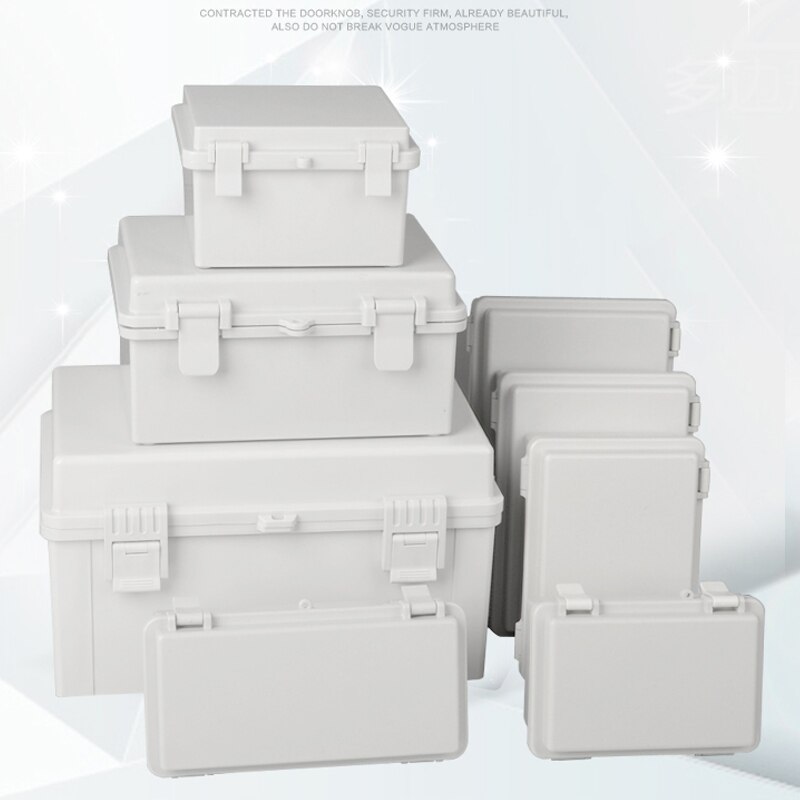 Waterproof Buckle Project box ABS Plastic Electric Control Box Wire Connection Cable Junction Box Instrument Enclosure Clamshell