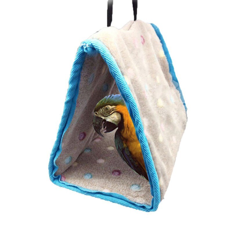 Winter Warm Vogel Papegaai Nest Suspended Hut Pluche Hangmat Opknoping Snuggle Cave Hut Hideaway