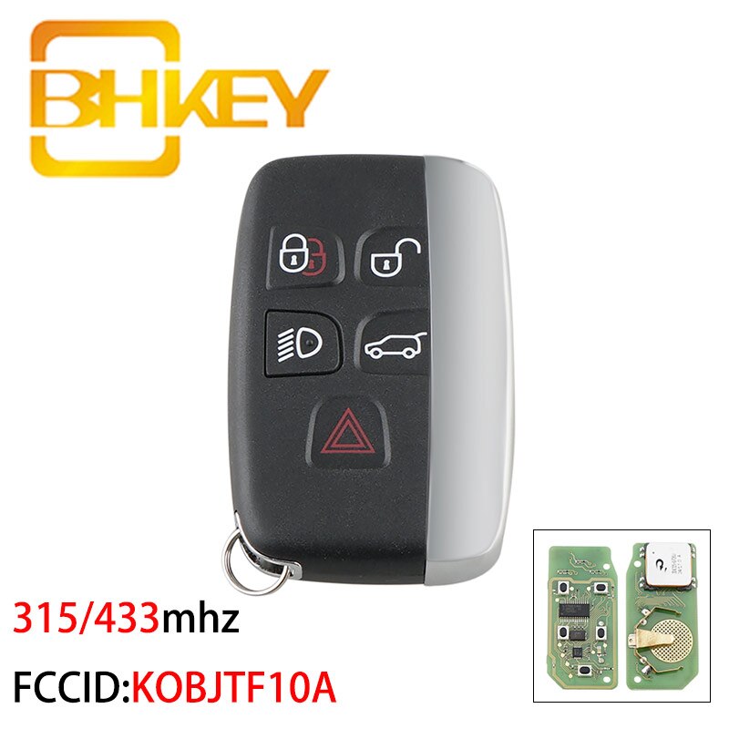 BHKEY KOBJTF10A 315/433Mhz Smart Car Key for Land Rover Discovery 4 Freelander for Range Rover Sport Evoque 5 Buttons