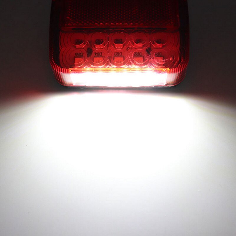 2pcs 12V Trailer Truck Caravan 26LED Taillight Tail Light Turn Signal Indicator Brake Stop Lamp Number Plate Light Rear Reverse