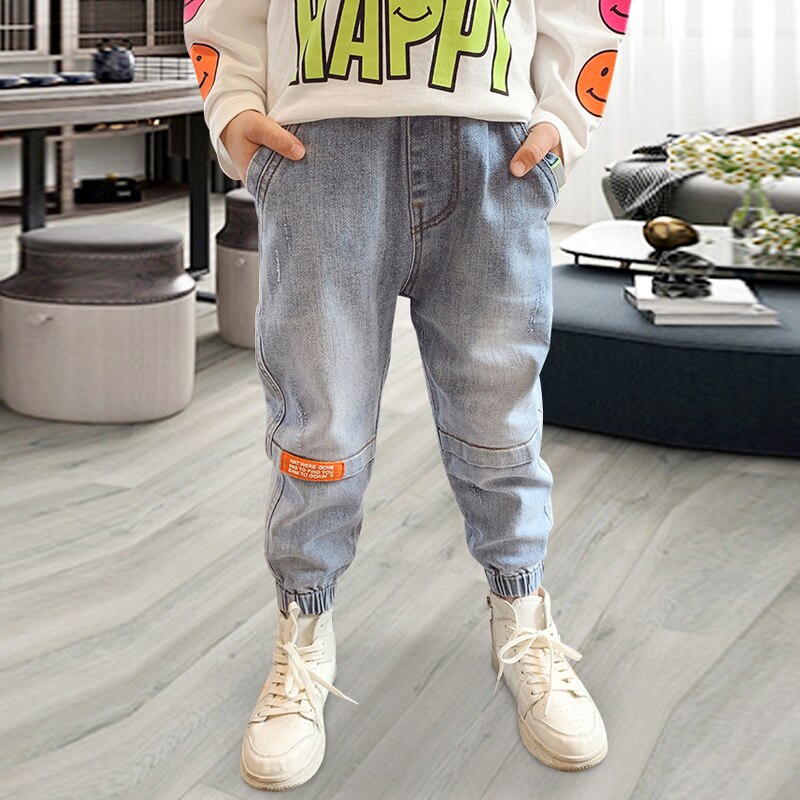 4-12Y Bambini Vestiti Dei Ragazzi magro jeans Classico Dei Bambini Dei Pantaloni denim Abbigliamento di Tendenza A Lungo Gonne E Pantaloni Del bambino Ragazzo casuale Pantaloni: 5
