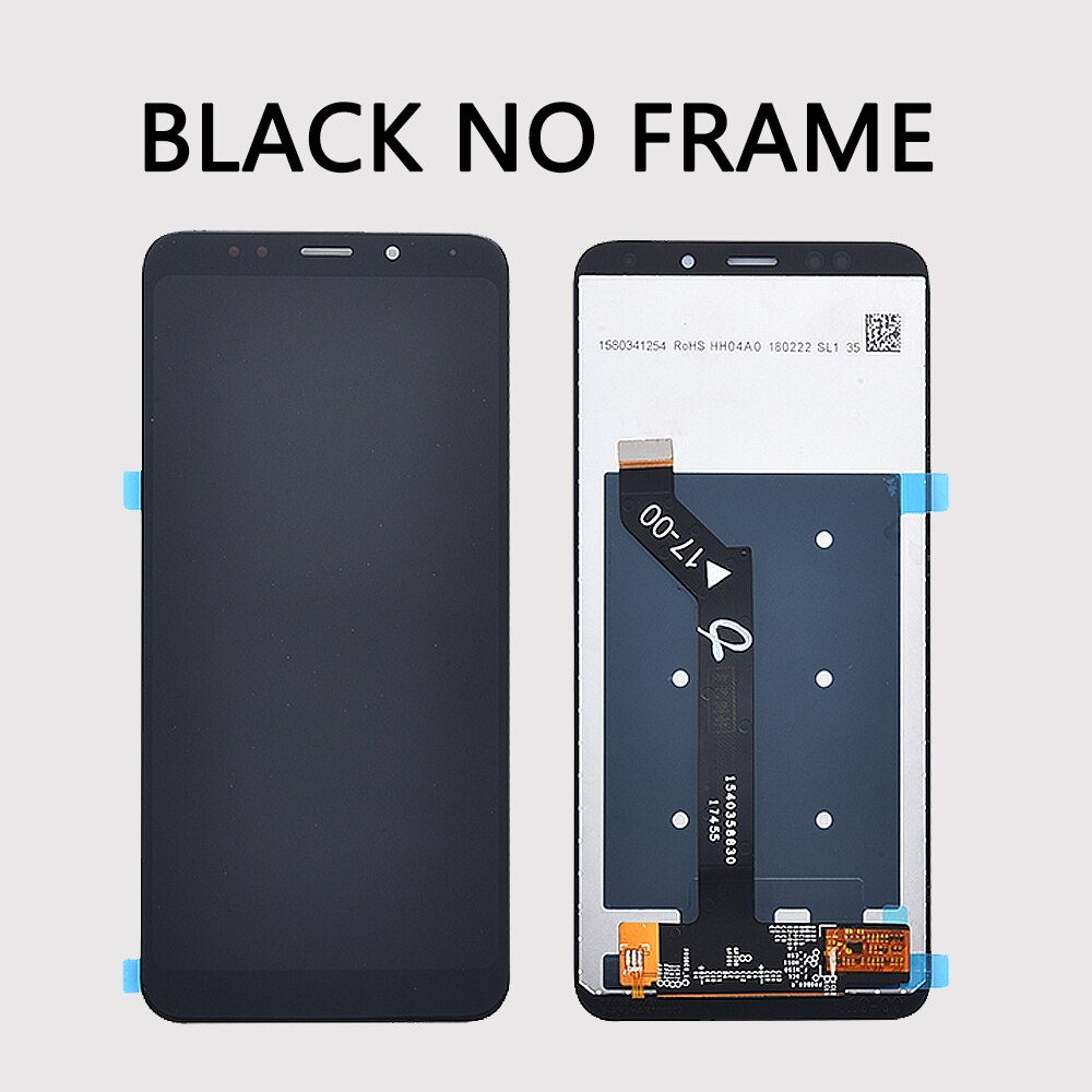 Originele 5.99 "Voor Xiaomi Redmi 5 Plus Lcd Touch Screen Met Frame Batterij Cover Digitizer Replacemt Voor Redmi 5 Plus: Black no frame