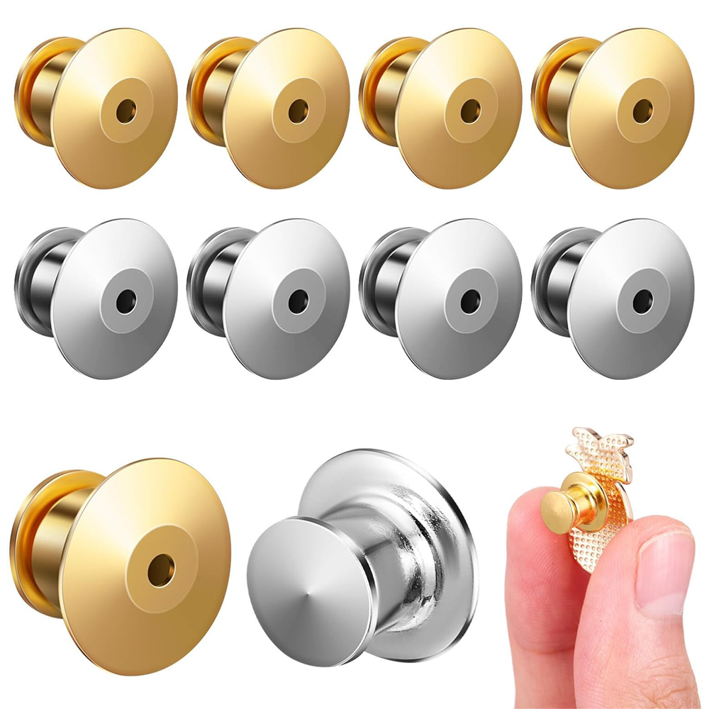 10/20 Stuks Metalen Broche Gesp Lock Pin Caps Gesp Veiligheids Keepers Terug Accessoires Voor Diy Badge Onderdelen Sieraden Maken Onderdelen