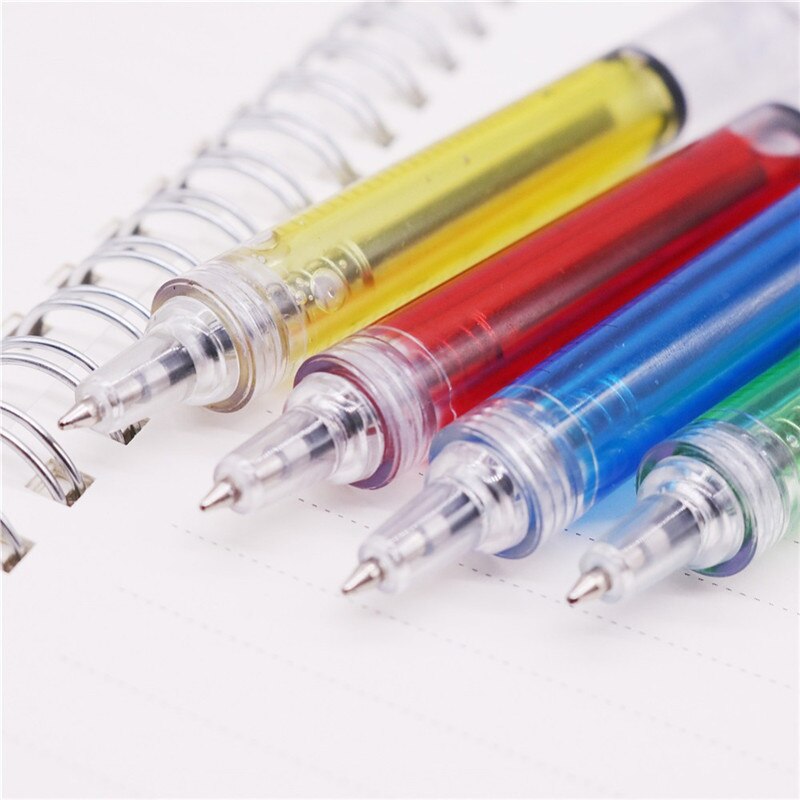 50 pcs Strange Spuit Balpen 0.7MM Pen Tip Blauwe Inkt Kinderen Pen Student School Pen