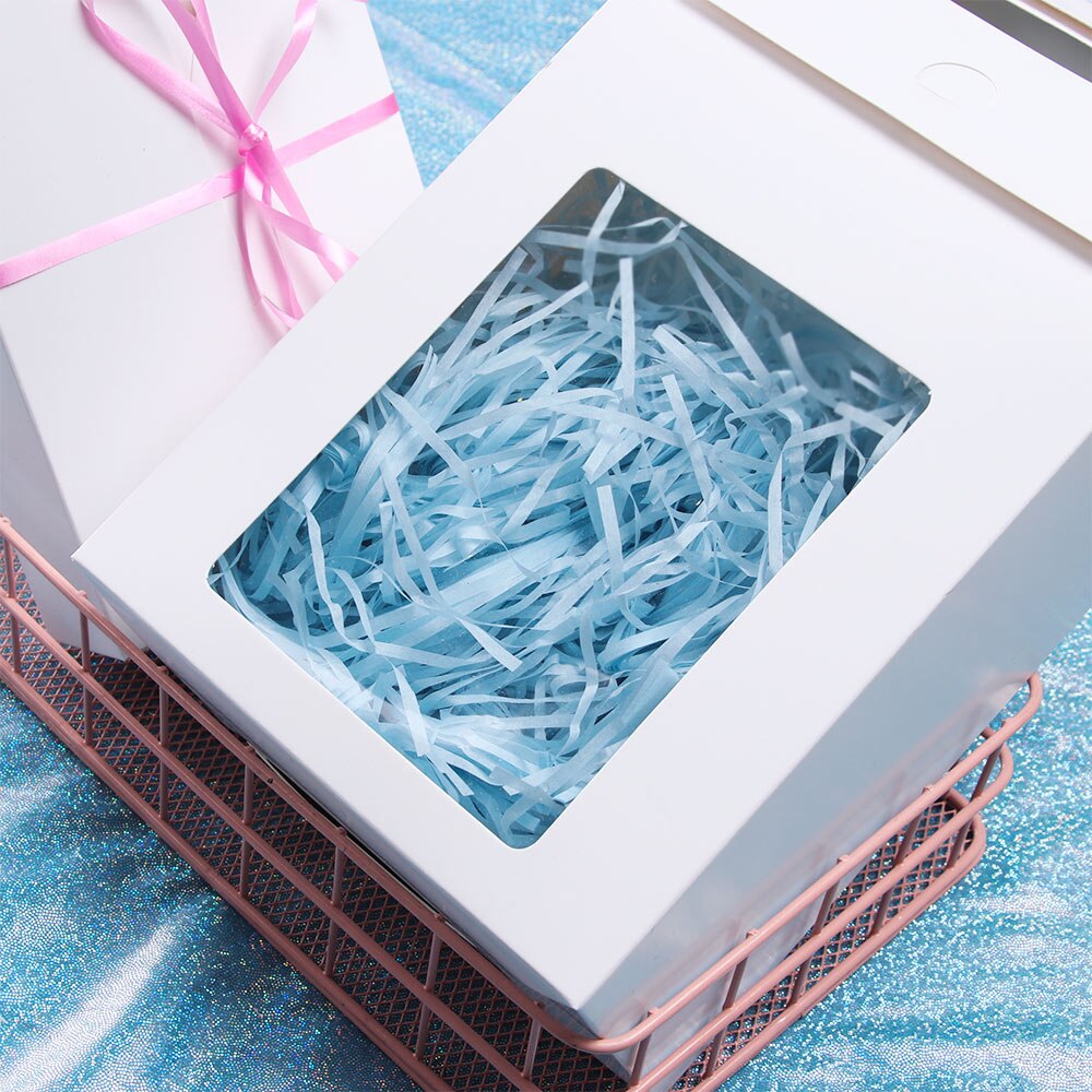 Confettis en papier raphia de 100g, pour boîte, remplissage de fête, accessoires d'emballage, fournitures artisanales de bricolage