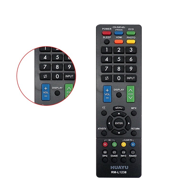 Universal fjernbetjening til lcd led tv hd plasma rm -l1238 erstatning for shap