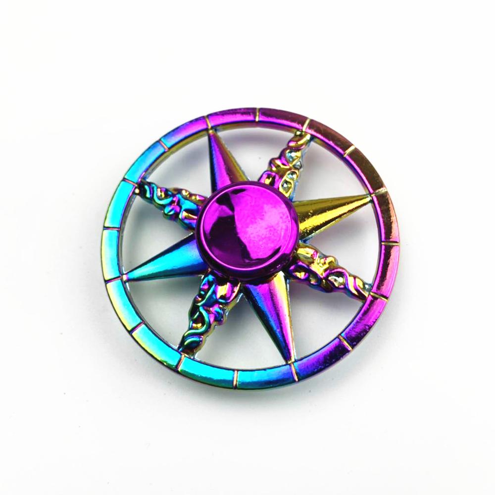 Fidget Spinner Rainbow Spinner-Hand Metal Gold EDC Fidget Toy Sensory Fidget Spinners Hand Spiner for Autism ADHD Kids Toys: XCyuantaiyang