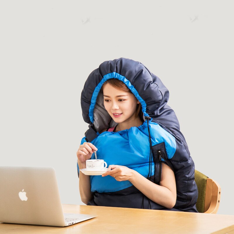 Las manos de 1,60 kg pueden alcanzar el saco de dormir cálido de algodón para acampar al aire libre para adultos adecuado para la forma humana se puede empalmar bolsa de ocio